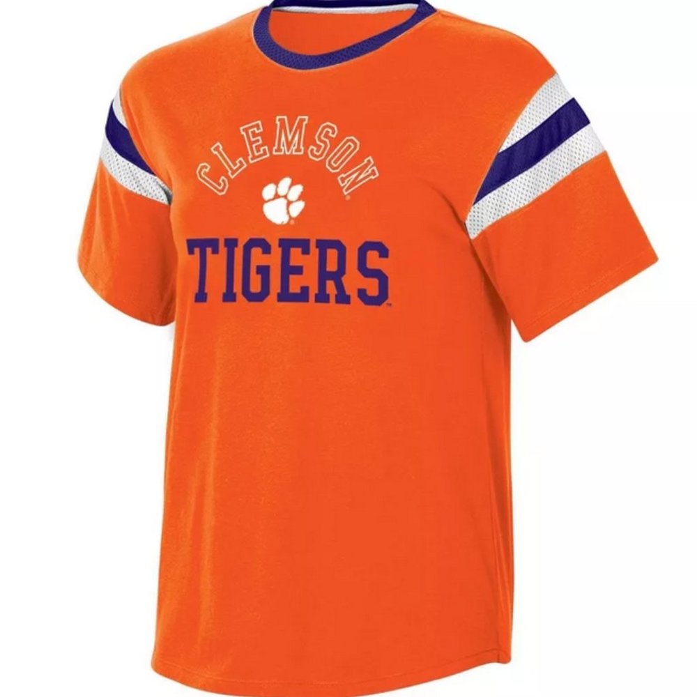 NCAA Clemson Tigers‎ Women's Short Sleeve Stripe T-Shirt XL 16/18